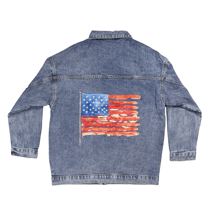 Women's Vintage Flag Denim Jacket