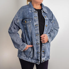 Women's Vintage Flag Denim Jacket