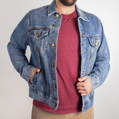 Watercolor Flag Denim Jacket