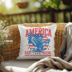 Proud American Eagle Patriotic indoor/outdoor Pillow