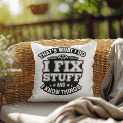 The Dad Who Always Knows What to Do indoor/outdoor pillow