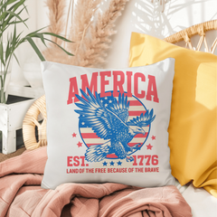 Proud American Eagle Patriotic indoor/outdoor Pillow
