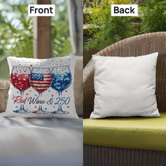Red, Wine & 250: The Ultimate Patriotic Party Pillow 🍷✨