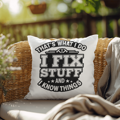 The Dad Who Always Knows What to Do indoor/outdoor pillow