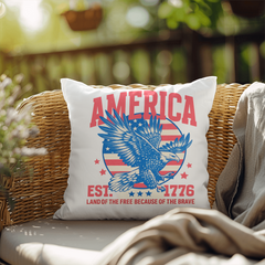 Proud American Eagle Patriotic indoor/outdoor Pillow