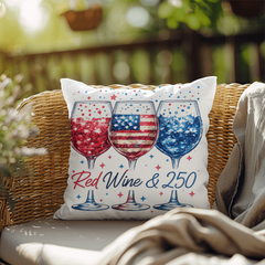Red, Wine & 250: The Ultimate Patriotic Party Pillow 🍷✨