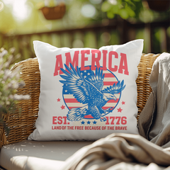 Proud American Eagle Patriotic indoor/outdoor Pillow