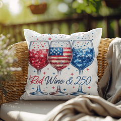 Red, Wine & 250: The Ultimate Patriotic Party Pillow 🍷✨