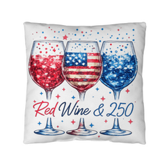 Red, Wine & 250: The Ultimate Patriotic Party Pillow 🍷✨