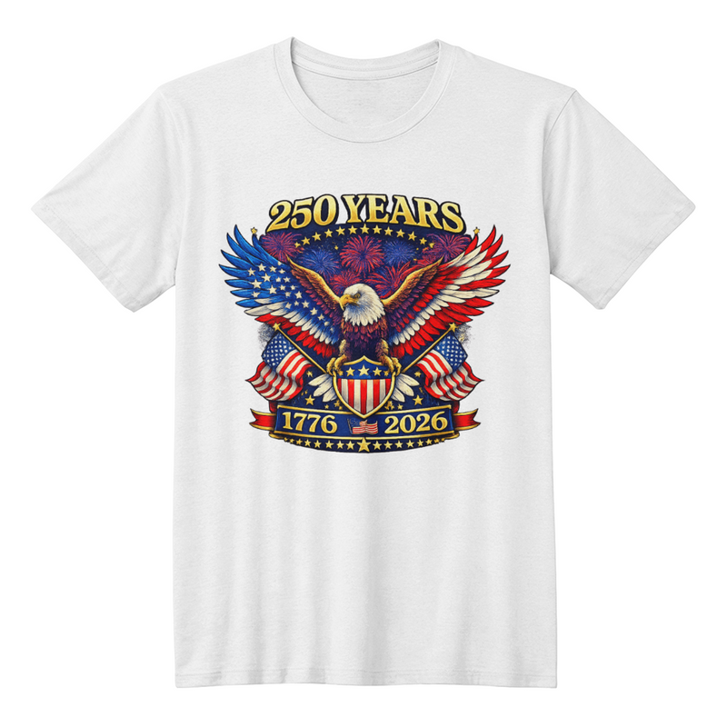 250 Years of Freedom Celebration Tee – 1776–2026