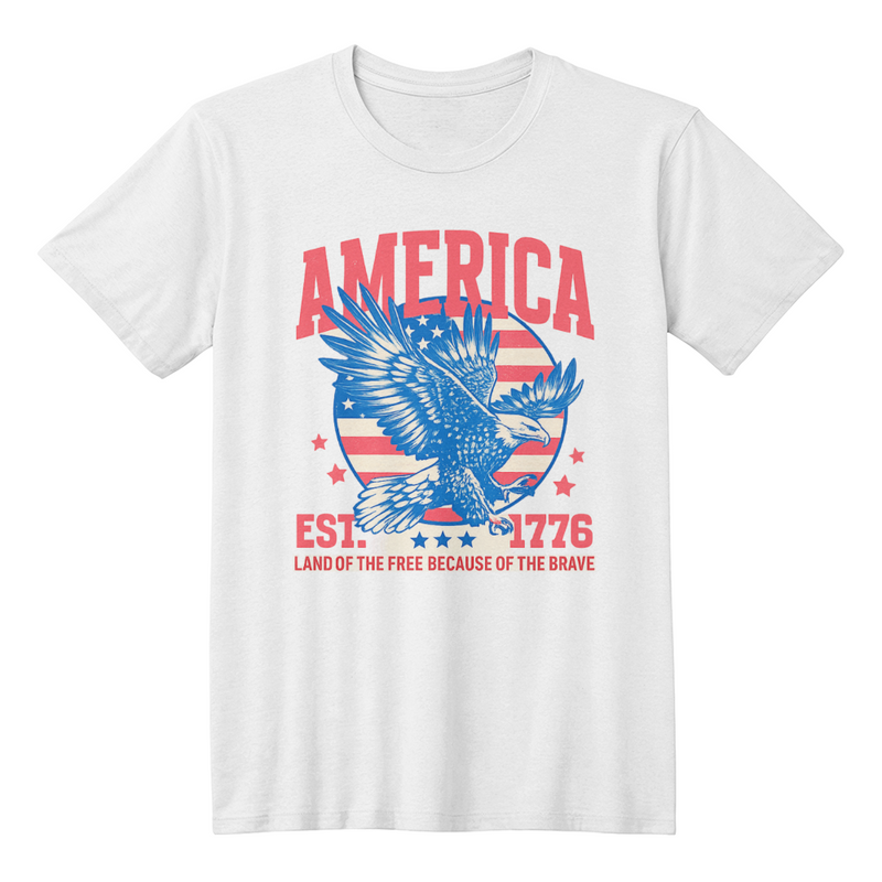Land of the Free Eagle Patriotic Tee