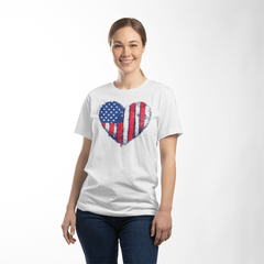 American Flag Heart Tee – Wear Your Freedom 🇺🇸❤️