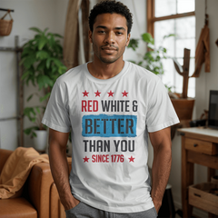 Red, White & Raised Free Tee