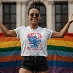 Land of the Free Eagle Patriotic Tee