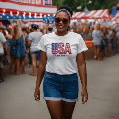 USA Flag Tee – Est. 1776 Patriotic Shirt
