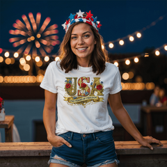 USA 250 Years of Freedom Vintage Patriotic Tee 🇺🇸🌹