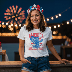 Land of the Free Eagle Patriotic Tee