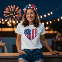 American Flag Heart Tee – Wear Your Freedom 🇺🇸❤️