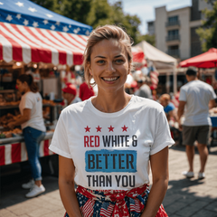 Red, White & Raised Free Tee