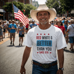 Red, White & Raised Free Tee