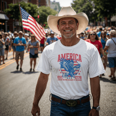 Land of the Free Eagle Patriotic Tee