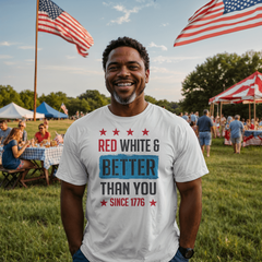Red, White & Raised Free Tee