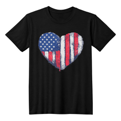 American Flag Heart Tee – Wear Your Freedom 🇺🇸❤️