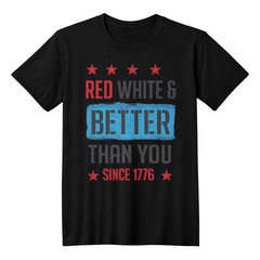 Red, White & Raised Free Tee