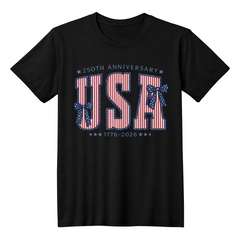 USA 250th Anniversary Patriotic Bow Tee