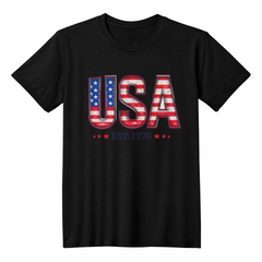 USA Flag Tee – Est. 1776 Patriotic Shirt