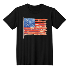 Distressed Watercolor USA Flag Tee