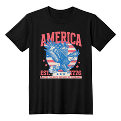 Land of the Free Eagle Patriotic Tee