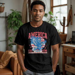 Land of the Free Eagle Patriotic Tee