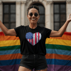 American Flag Heart Tee – Wear Your Freedom 🇺🇸❤️