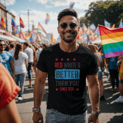 Red, White & Raised Free Tee