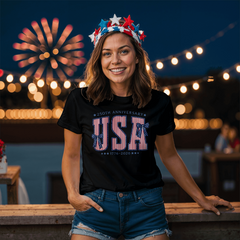 USA 250th Anniversary Patriotic Bow Tee