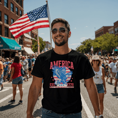 Land of the Free Eagle Patriotic Tee
