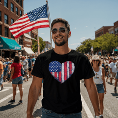 American Flag Heart Tee – Wear Your Freedom 🇺🇸❤️