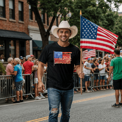 Distressed Watercolor USA Flag Tee