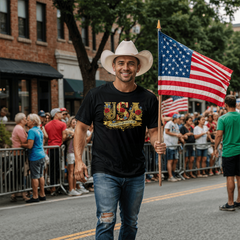 USA 250 Years of Freedom Vintage Patriotic Tee 🇺🇸🌹