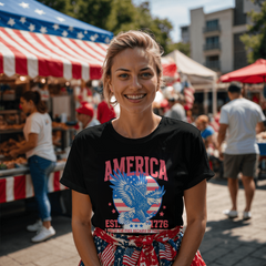 Land of the Free Eagle Patriotic Tee