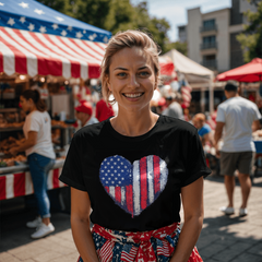 American Flag Heart Tee – Wear Your Freedom 🇺🇸❤️