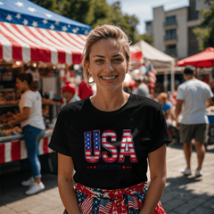 USA Flag Tee – Est. 1776 Patriotic Shirt