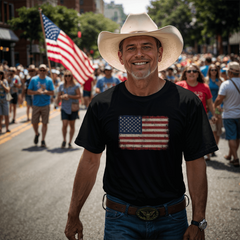 Vintage American Flag Tee – Timeless Patriot Style