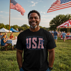 USA 250th Anniversary Patriotic Bow Tee