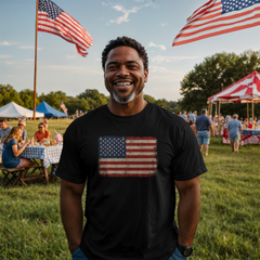 Vintage American Flag Tee – Timeless Patriot Style