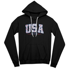 USA Est. 1776 Hoodie – Floral Americana Style 🌸