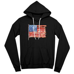 Distressed Watercolor USA Flag Hoodie