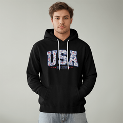USA Est. 1776 Hoodie – Floral Americana Style 🌸