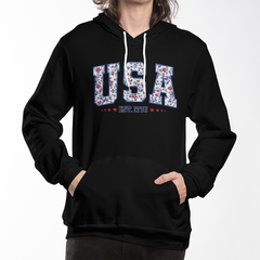 USA Est. 1776 Hoodie – Floral Americana Style 🌸